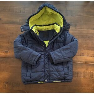 Calvin Klein Jeans Little Boys Blue Puffer Jacket Winter Ski Coat Large 7